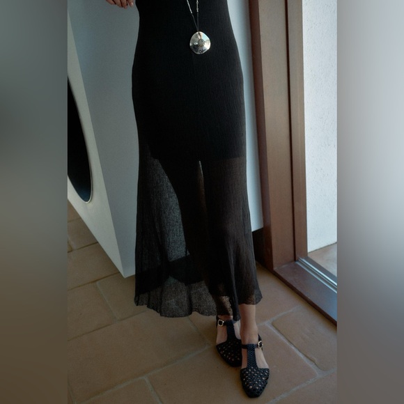 NWT Zara Satin Sandals With Braided Straps & Buckles - Picture 2 of 9